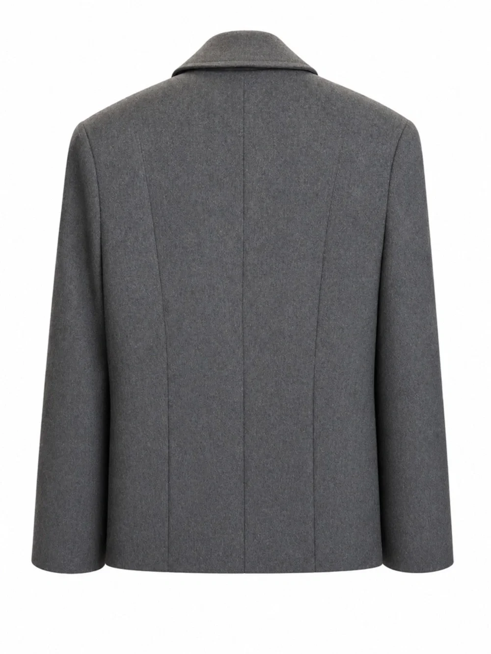 Jones New York 96% Wool Double Breasted Blazer Jacket Size 14 Gray Career Chic